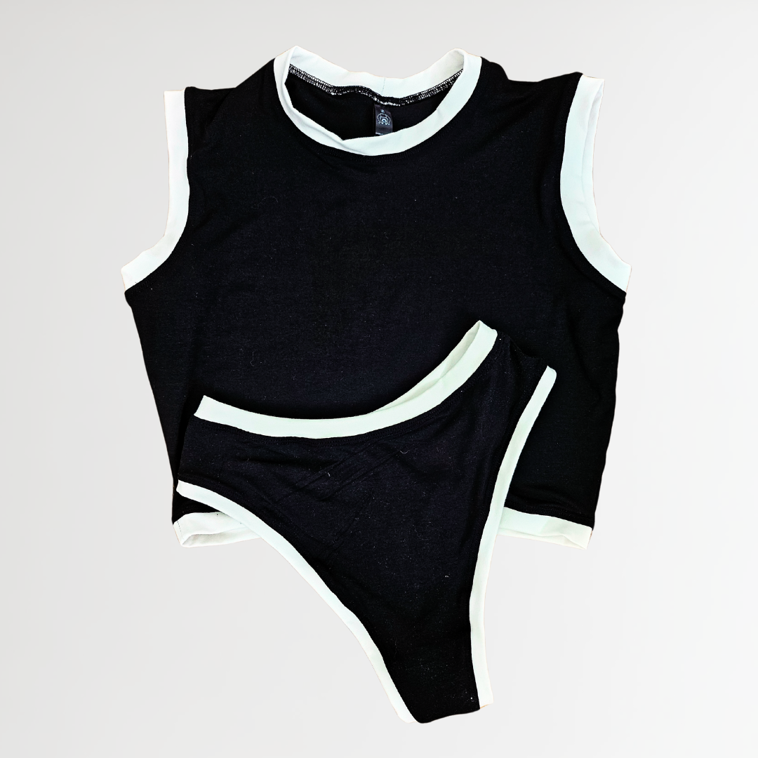 Ringer Tank & Bottoms- Black