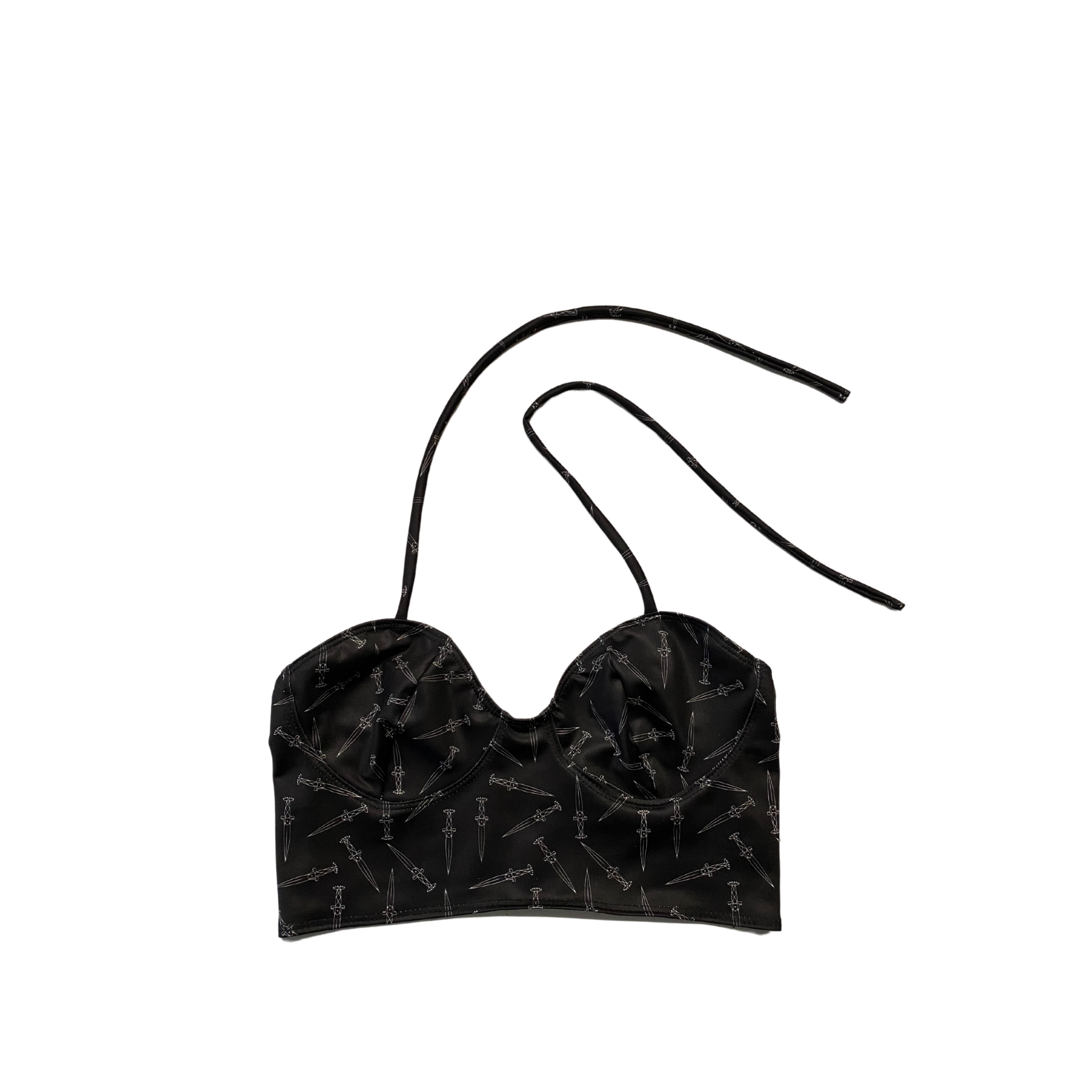 Death Moth Longline  Bikini- TOP