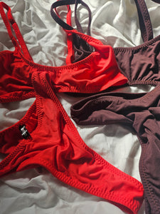 Easy Bralette and Undies Set- Cocoa